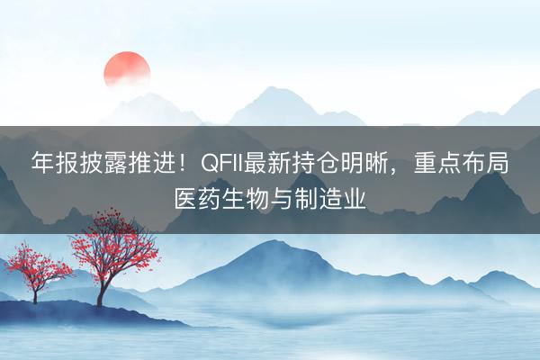 年报披露推进！QFII最新持仓明晰，重点布局医药生物与制造业