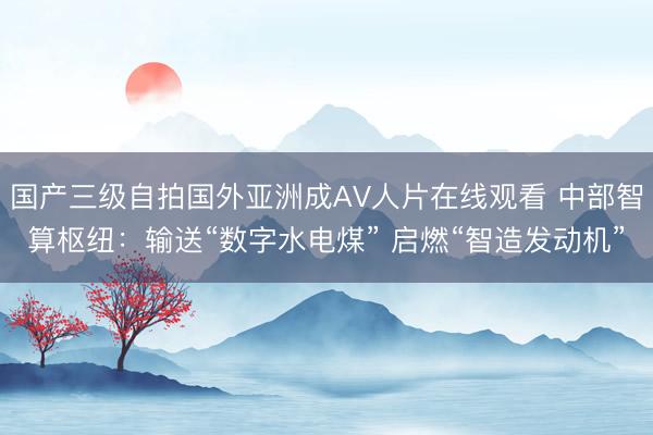国产三级自拍国外亚洲成AV人片在线观看 中部智算枢纽：输送“数字水电煤” 启燃“智造发动机”