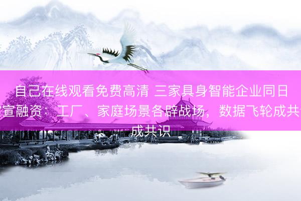 自己在线观看免费高清 三家具身智能企业同日官宣融资:工厂、家庭场景各辟战场,数据飞轮成共识