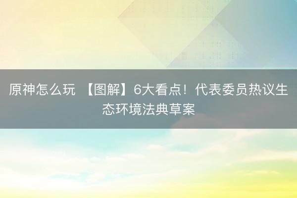 原神怎么玩 【图解】6大看点！代表委员热议生态环境法典草案