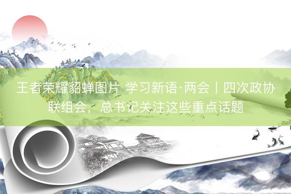 王者荣耀貂蝉图片 学习新语·两会丨四次政协联组会，总书记关注这些重点话题