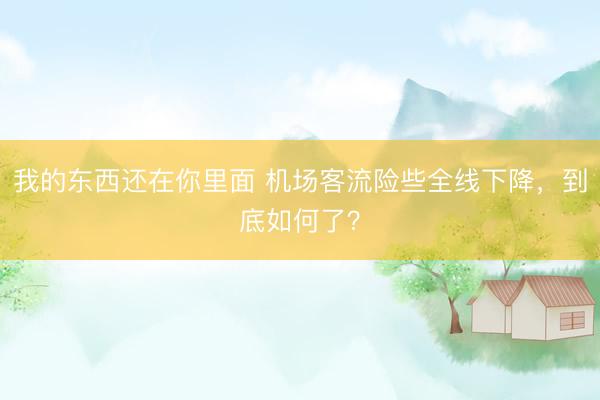 我的东西还在你里面 机场客流险些全线下降，到底如何了？