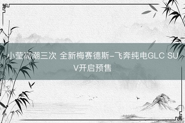 小莹高潮三次 全新梅赛德斯-飞奔纯电GLC SUV开启预售