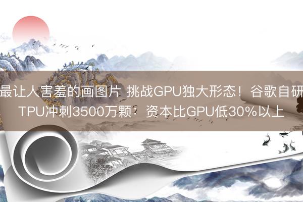 最让人害羞的画图片 挑战GPU独大形态！谷歌自研TPU冲刺3500万颗：资本比GPU低30%以上