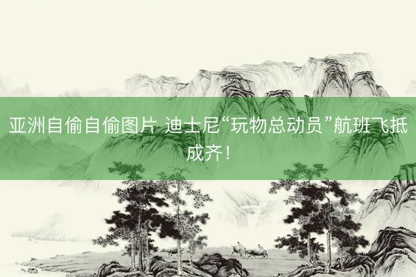亚洲自偷自偷图片 迪士尼“玩物总动员”航班飞抵成齐！